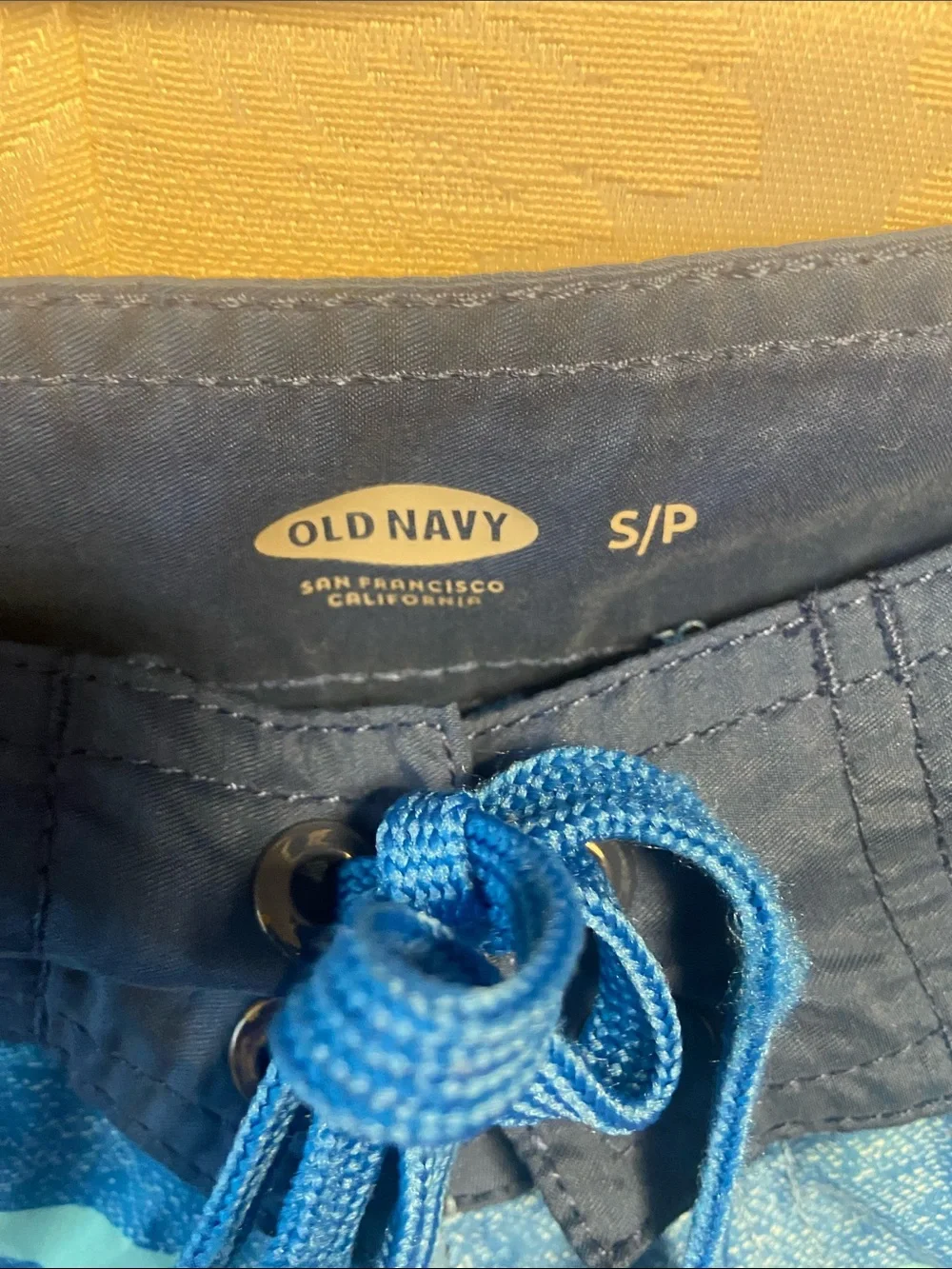 Old Navy Blue Striped Swim Board Shorts